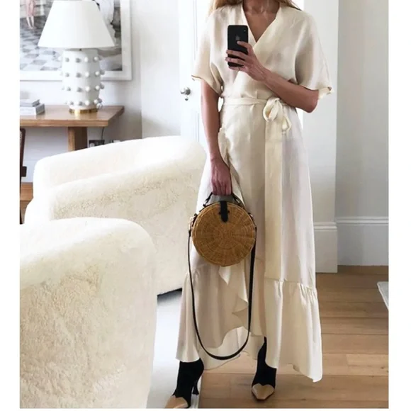 Blogger Favourite Mango Ruffle Wrap Maxi Dress - Picture 3 of 10